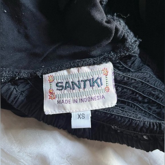 Santiki Black Beaded Halter Mini Dress - Picture 6 of 7